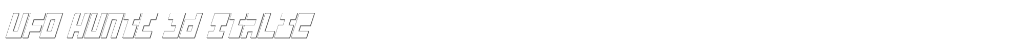 Ufo Hunter ufohunter3di.ttf font preview