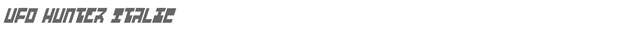 Ufo Hunter ufohunteri.ttf font preview