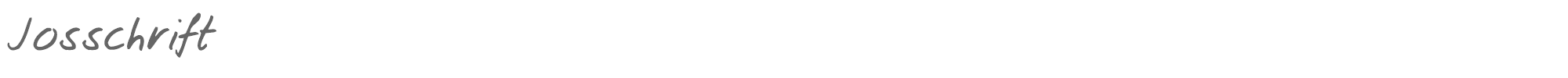 Sample characters Josschrift Font