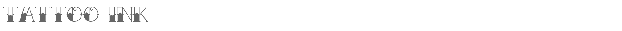 Sample characters Tattoo Ink Font