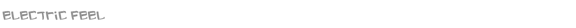 Sample characters Electric Feel Font