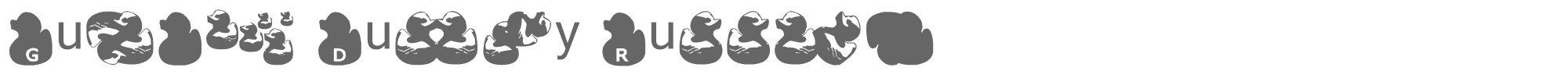 Sample characters Gugli Ducky Rubber Font