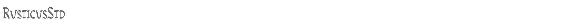 Sample characters Rusticus STD Font