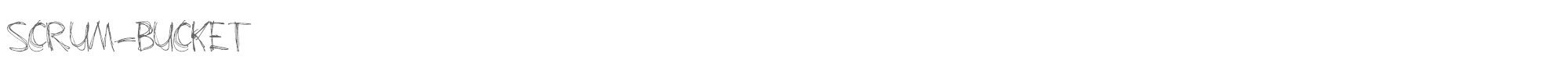 Sample characters Scrum Bucket Font
