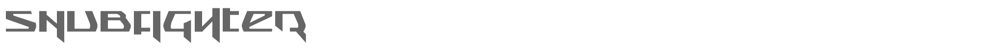 Sample characters Snubfighter Font