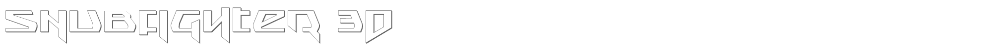 Snubfighter snubfighter3d.ttf font preview