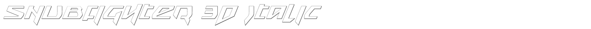 Snubfighter snubfighter3di.ttf font preview
