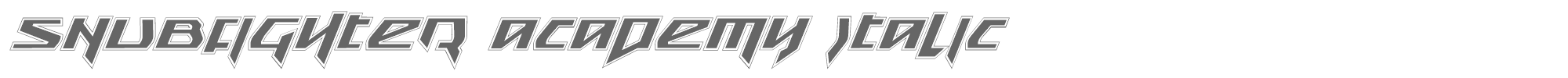 Snubfighter snubfighterai.ttf font preview