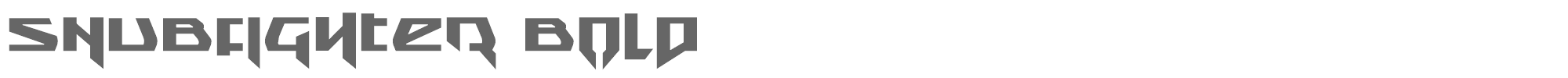Snubfighter snubfighterb.ttf font preview