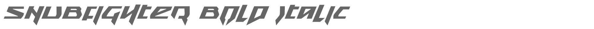 Snubfighter snubfighterbi.ttf font preview