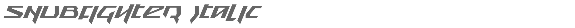 Snubfighter snubfighteri.ttf font preview