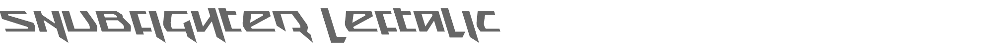 Snubfighter snubfighterl.ttf font preview