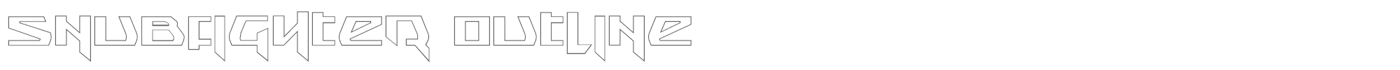 Snubfighter snubfightero.ttf font preview