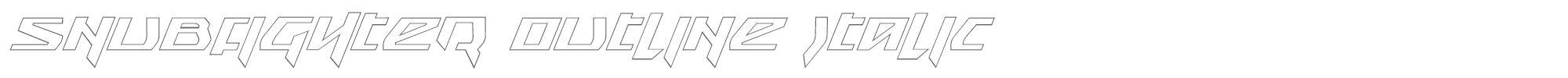 Snubfighter snubfighteroi.ttf font preview
