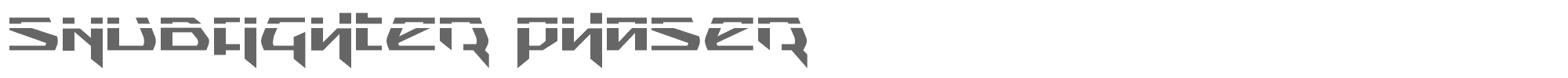 Snubfighter snubfighterp.ttf font preview