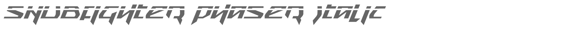 Snubfighter snubfighterpi.ttf font preview