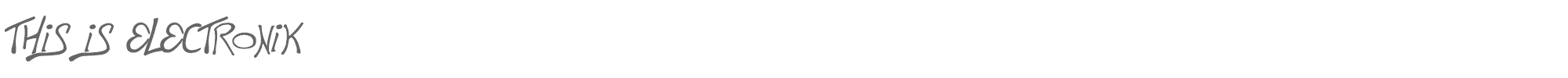 Sample characters This is Electronik Font