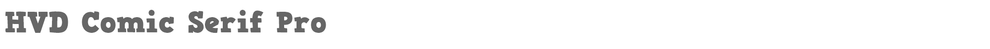 HVD Comic Serif HVD_Comic_Serif_Pro.otf font preview