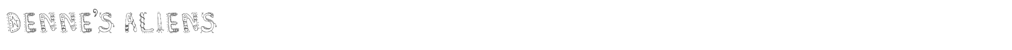 Denne's Aliens DenneAliens.ttf font preview