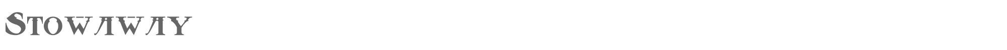 Sample characters Stowaway Font