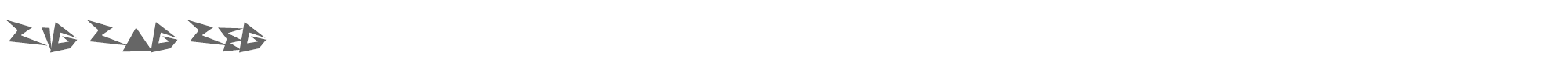 Sample characters Zig Zag Zeg Font