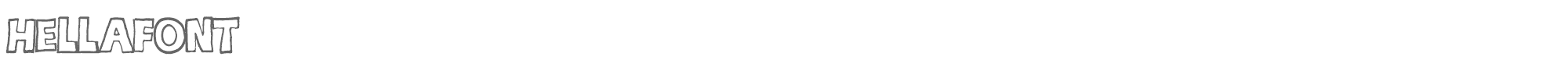 Sample characters hellafont Font