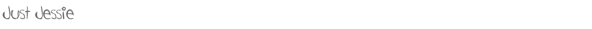 Sample characters Just Jessie Font