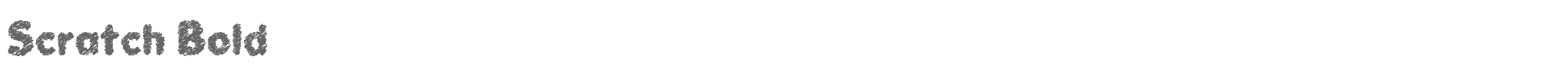 Sample characters Scratch Bold Font