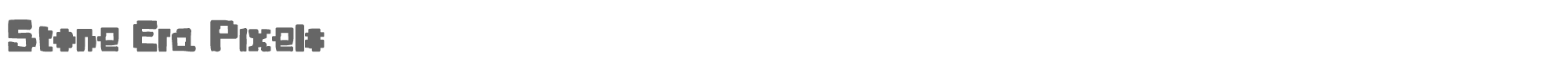 Sample characters Stone Era Pixels Font