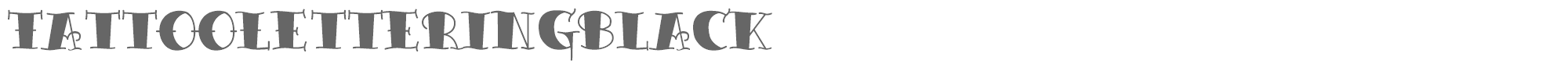 Sample characters Tattoo Lettering Font
