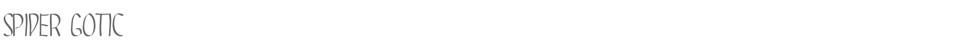 Sample characters Spider Gotic Font