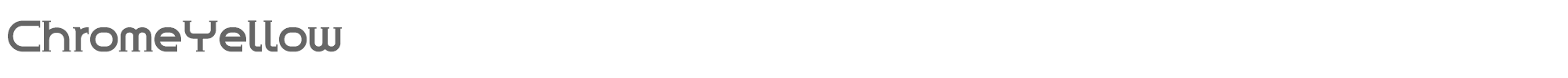 Sample characters Chrome Yellow Font