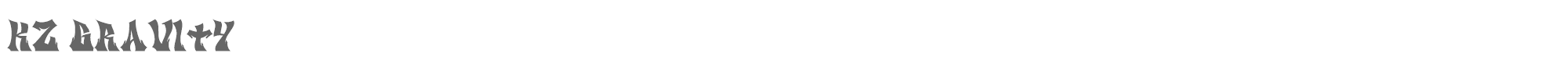 Sample characters KZ Gravity Font