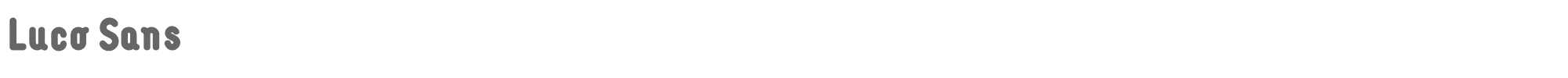 Sample characters Luco Sans Font