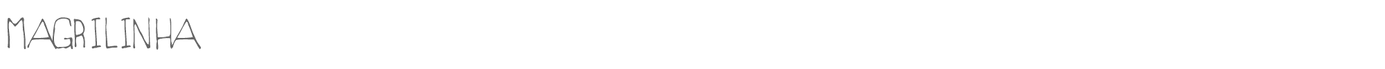 Sample characters Magrilinha Font