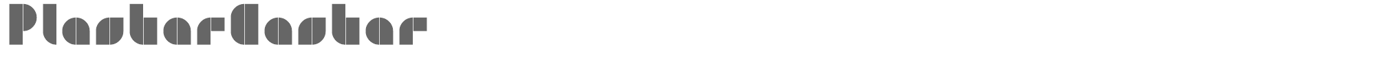 Sample characters Plaster Caster Font