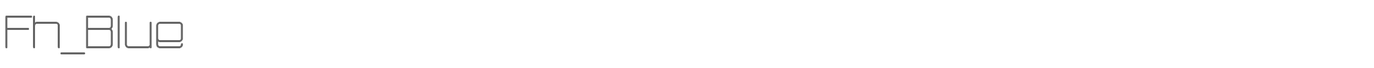 Sample characters Fh Blue Font