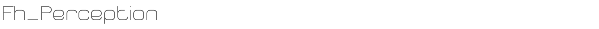 Sample characters Fh Perception Font