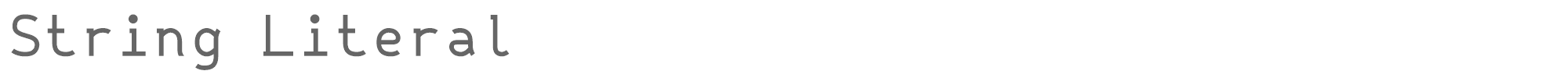 String Literal + Variable StrLit.ttf font preview