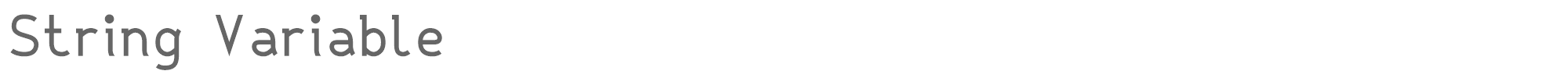 String Literal + Variable StrVar.ttf font preview