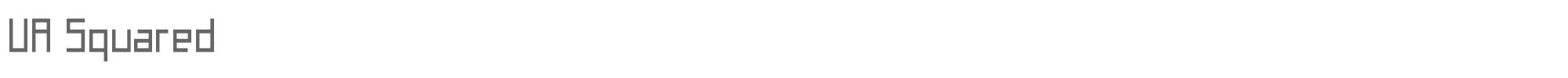 Sample characters UA Squared Font