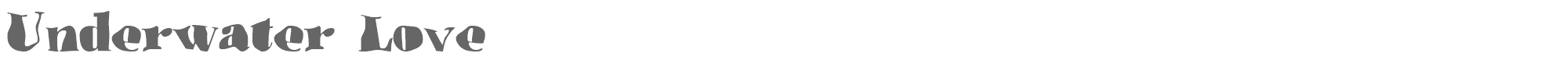 Sample characters Underwater Love Font