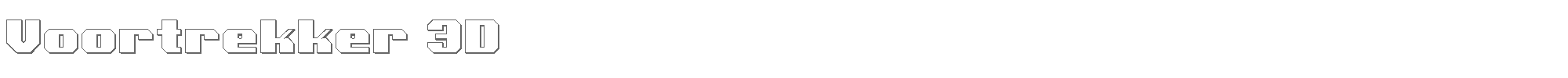 Voortrekker voortrekker3d.ttf font preview