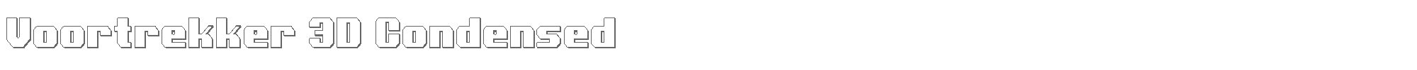Voortrekker voortrekker3dc.ttf font preview