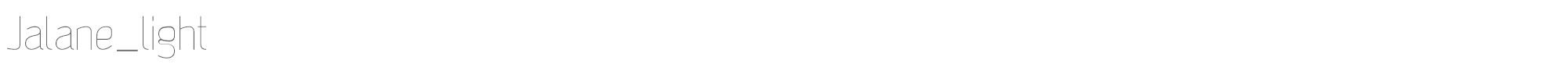 Sample characters Jalane Light Font