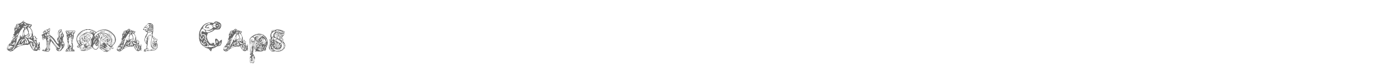 Sample characters Animal Caps Font