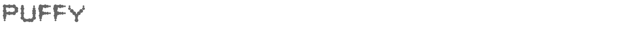 Sample characters Puffy Font