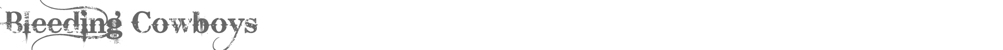 Sample characters Bleeding Cowboys Font