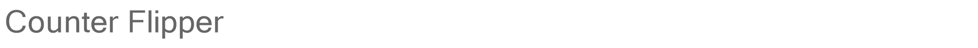 Sample characters Counter Flipper Font