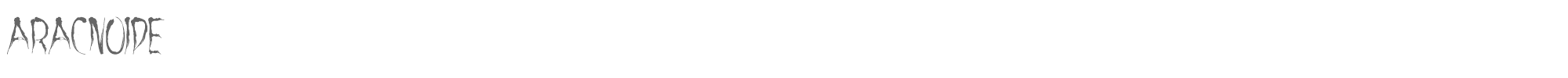 Aracnoide aracnoide.ttf font preview